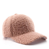 Winter Solid Color Fleece Baseball Hat For Women Cwah2821