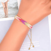 BOHEMIAN BEADED RICE BEAD BRAIDED BRACELET_CWMM3872