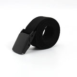 SOLID COLOR WOVEN CANVAS BELT WITH PLASTIC BUCKLE_CWABE0675