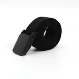 SOLID COLOR WOVEN CANVAS BELT WITH PLASTIC BUCKLE_CWABE0675