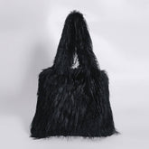 FLUFFY FUR TOTE HANDBAG WOMEN CHIC SHOULDER BAG_CUAB00565