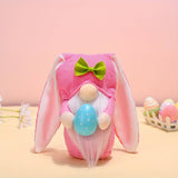 EASTER LONG EARED BUNNY FACELESS DOLL FIGURINE_CWMM3495