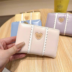 New Solid Color Heart Lace 2-Fold Wallet_Cwab06267