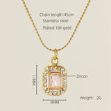 STAINLESS STEEL ZIRCON HEART PENDANT NECKLACE_CWAJE0682