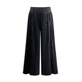 Velvet Pleated Pants Loose Straight Pants