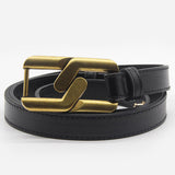 Women Retro Eight-Character Buckle Waist Belt_Cwabe0231