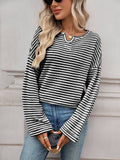 Waffle Round-Neck Solid-Color Knitted T-Shirt