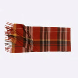 100% WOOL PLAID SCARF SOFT REVERSIBLE WRAP_CWASC2348