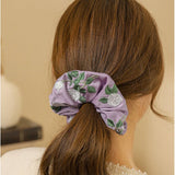 White Rose Embroidered Hair Tie For Qipao Hanfu