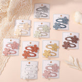 FRESH DAISY FIVE PETAL FLOWER HAIR CLIP SET_CWAHA6706