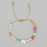 FASHION HAND WOVEN LETTER PEARL BRACELET_CWMM3812