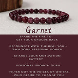Cherry Red Garnet Beaded Bracelet_Cwmm11319
