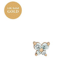 Zodiac Birthstone Butterfly Piercing Stud Earrings_Cwaje5088