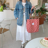 Cwab3899_Corduroy Snap-Button Large-Capacity Shoulder Bag