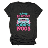 Women Teeplease Be Patient Letter Print_Cwtts1501