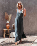 V-Neck Neck Waist Waist Casual Fashion Long Dress