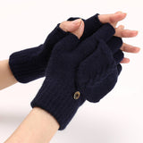 Flap Half Finger Wool Warm Gloves_Cwag0098