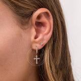 GEOMETRIC CROSS TRENDY FASHION HOOP EARRINGS_CWAJE1732