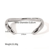 18K GOLD IRREGULAR WAVE CUFF IN TITANIUM STEEL_CWAJE4654