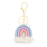 MACRAME RAINBOW KEYCHAIN BOHO CAR HANGING DECOR_CWAB5031