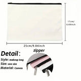 Women Linen Waterproof Zipper Cosmetic Bag_Cwab2246