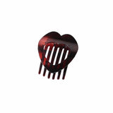 Cwaha07446_Flat Heart Hair Claw Clip Strong Grip For Women