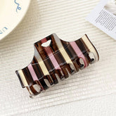 CONTRAST SQUARE STRIPE HAIR CLIP_CWAHA2699