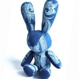 Tie-Dye Rabbit Handmade Blue Dye Plush Doll_Cwmm6044