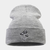 MUSHROOM EMBROIDERED KNITTED HAT SIMPLE _CWAH2089