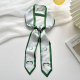 Zodiac Print Skinny Scarf For Hair And Bag Tie_Cwasc0736