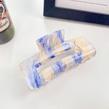 ACRYLIC INK HAIR CLAW LARGE HOLLOW SHARK CLIP_CWAHA0393