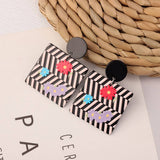 SWEET GIRL COLORFUL FLOWER ACRYLIC EARRINGS_CWAJE3993