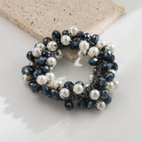 Colorful Crystal Beaded Ponytail Hair Tie_Cwaje05907