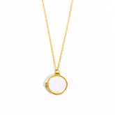 NEW SIMPLE SHELL OPEN AND CLOSE PENDANT NECKLACE_CWMM3822