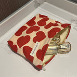 Corduroy Heart Makeup Bag Travel Wash Organizer_Cuab00664