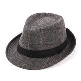 2024 NEW BRITISH STYLE CLASSIC PLAID JAZZ HAT_CWAH1914