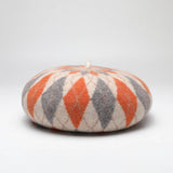 PLAID BERET THICKENED WARM CONTRAST PAINTER HAT_CWAH1098