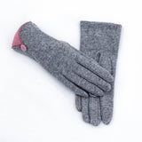 Fashionable Gold Striped Gloves_Cwag0075