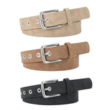 Frosted Textured Pin Buckle Pu Belt