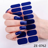 Solid Nail Film Stickers 16Pcs Set_Cwmm11205
