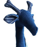 HANDMADE INDIGO DYED CLOTH ANIMAL PLUSH DOLL_CWMM6043