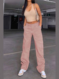 DENIM SEMI ELASTIC DESIGN CARGO PANTS_CWJP0180