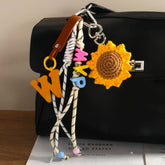 HANDMADE SUNFLOWER KEYCHAIN WITH W MVP TAGS_CWMM7765