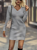 Waist Slimming Casual Holiday Woolen Dress
