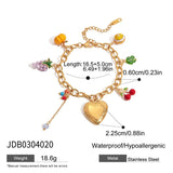 LUXURY 18K GOLD GRAPE DROP PENDANT BRACELET_CWAJE4830