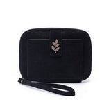 New Solid Leaf Decor Zipper Short Wallet_Cwab06258