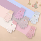 Winter Christmas Faux Mink Knitted Gloves_Cwag0233