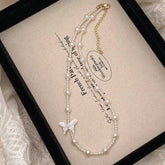 NEW HIGH END PEARL BUTTERFLY NECKLACE FOR WOMEN_CWAJE3066