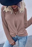 Waffle Knot Base Knit Sweater
