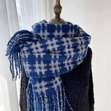 RETRO PLAID SCARF SOFT WARM COUPLE WINTER WRAP_CWASC1471